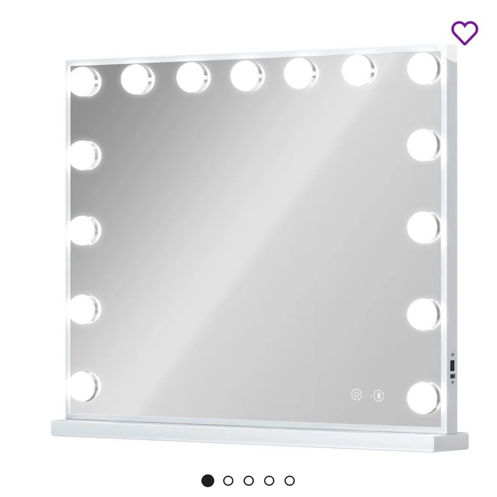White Vanity Mirror with Lights